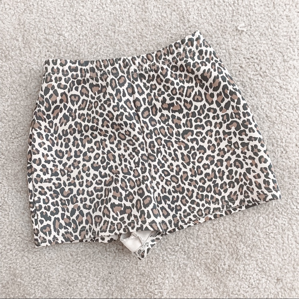 PrettyLittleThing leopard print high rise shorts